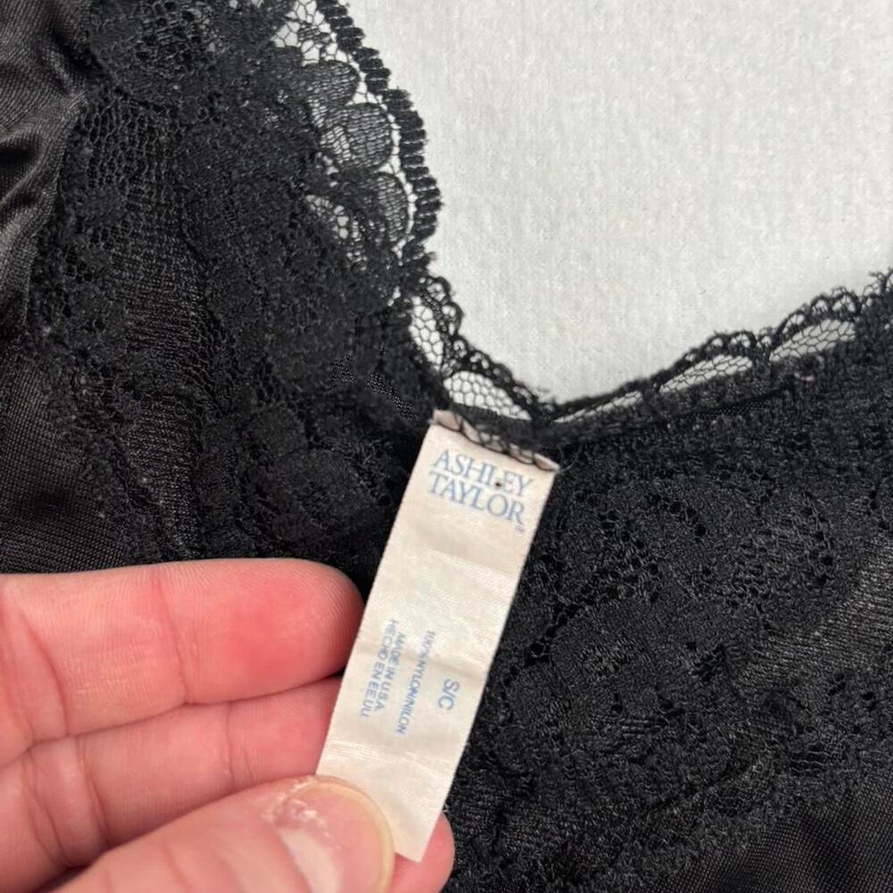 Vintage Ashley Taylor Lace Camisole Bundle Black Cream Tanks Women's Small Satin - Picture 3 of 6